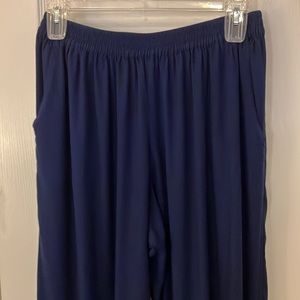 Soft 100% rayon navy blue plus size pants with very small waist